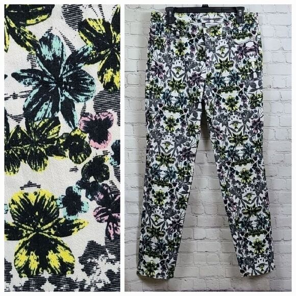 Victoria's Secret VS Mid-Rise Vintage Siren Floral Skinny Jeans Stretch Denim 14 - Picture 12 of 12